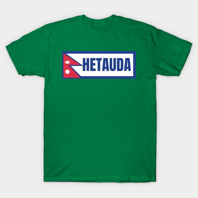 Hetauda City with Nepal Flag T-Shirt by aybe7elf